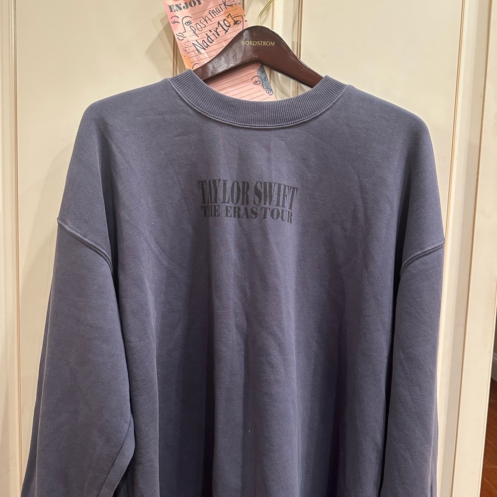 Taylor Swift The Eras Tour Blue Crewneck Sweater Large